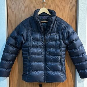 Patagonia Fitz Roy down jacket in navy blue